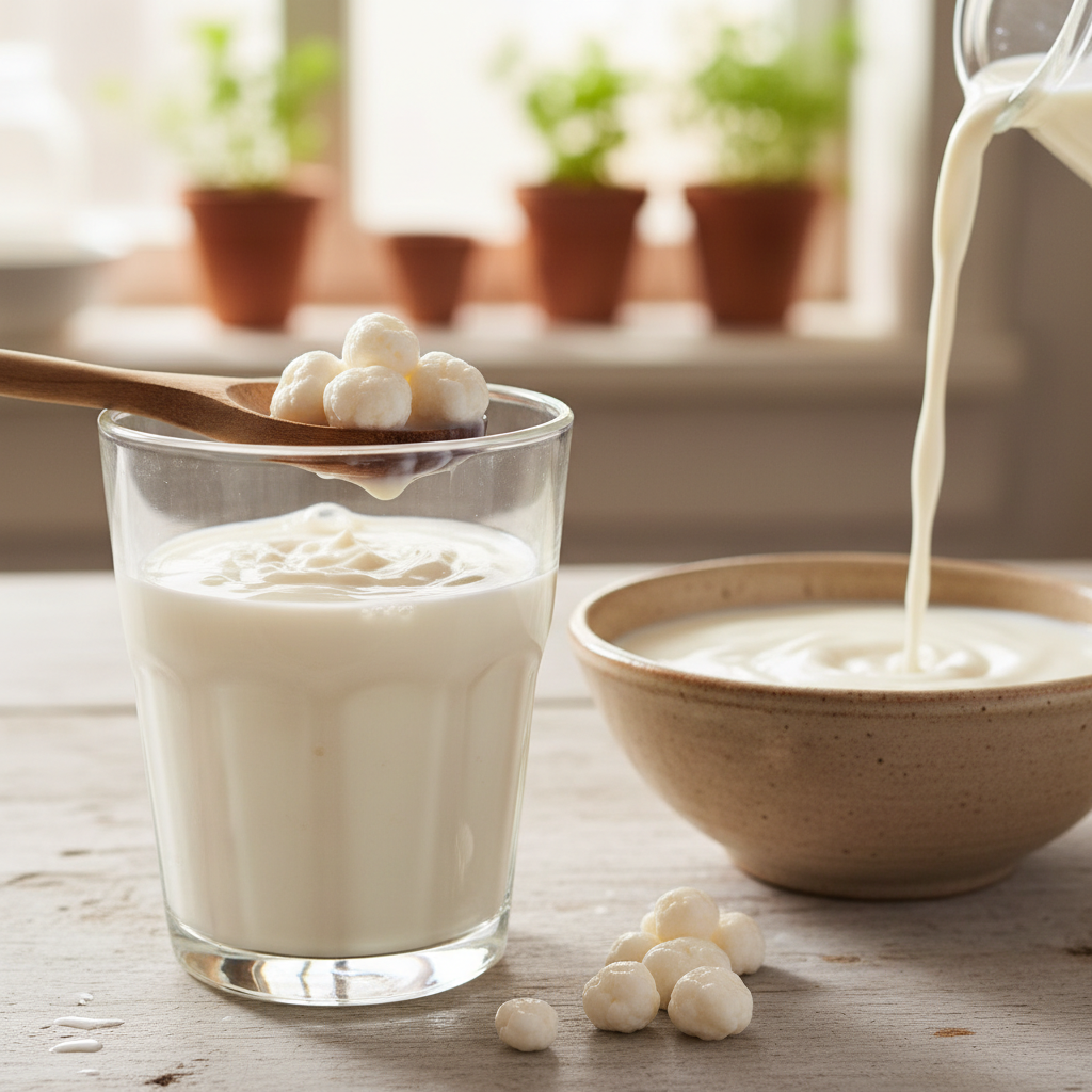 Probiotiques du kéfir de lait : bienfaits prouvés sur la digestion et l'immunité